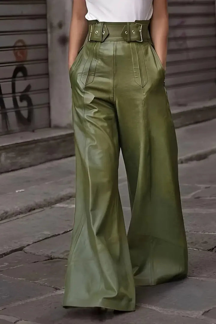 High Waist Wide Flare Pants