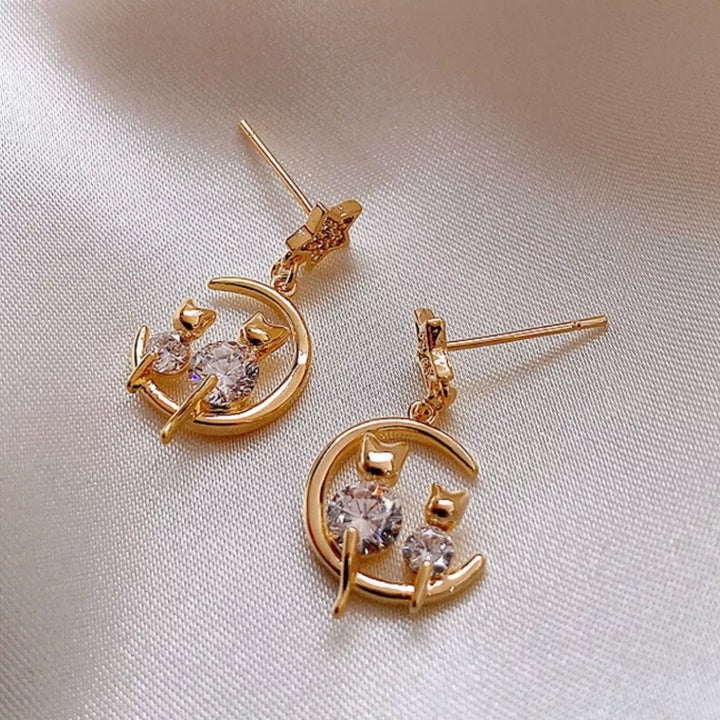 18K Gold-Plated Dangle Earrings