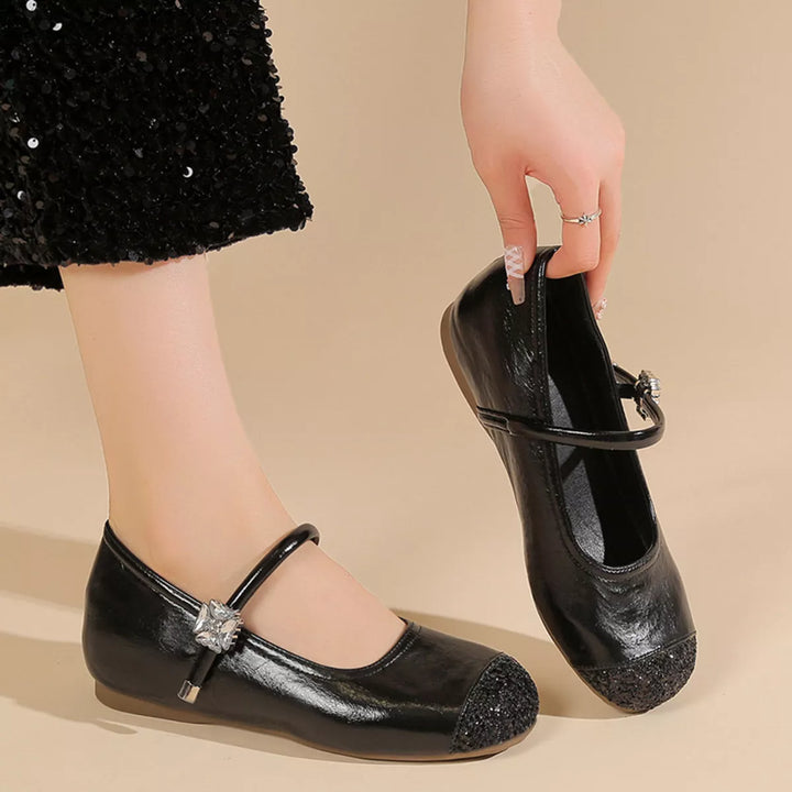 Round Toe Mary Jane Loafers