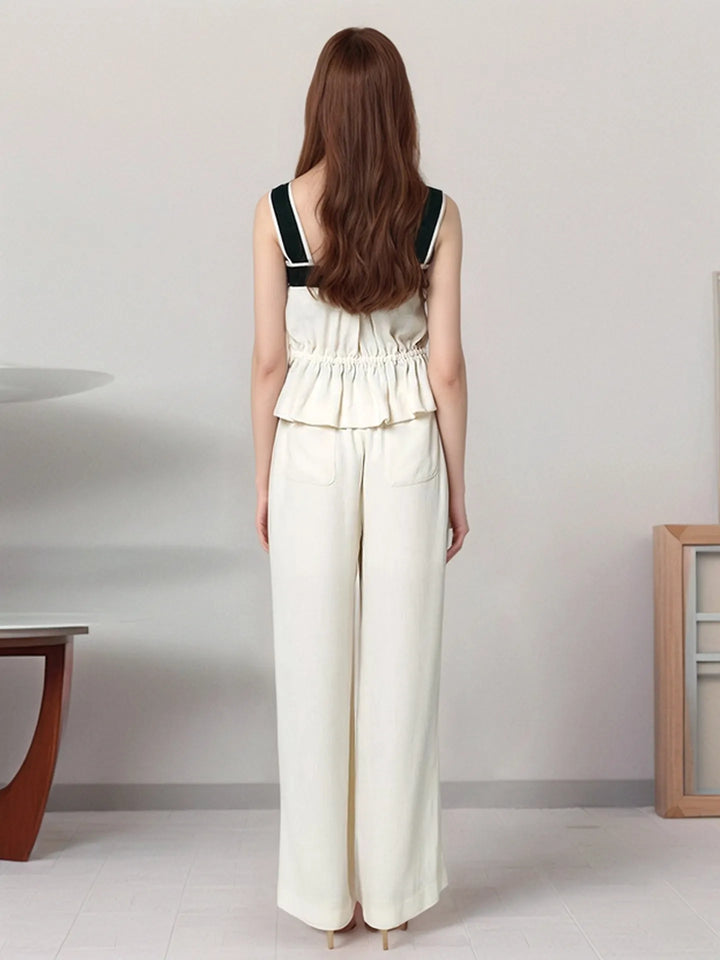 Ruffled Hem Tank and Pants Set Two Piece Dresses
