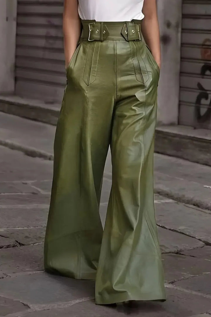 High Waist Wide Flare Pants