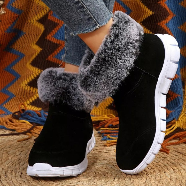 Side Zip Faux Fur Boots