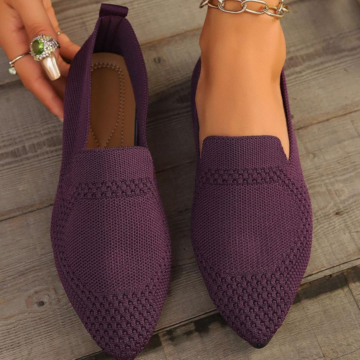 Point Toe Mesh Flats Slip-Ons