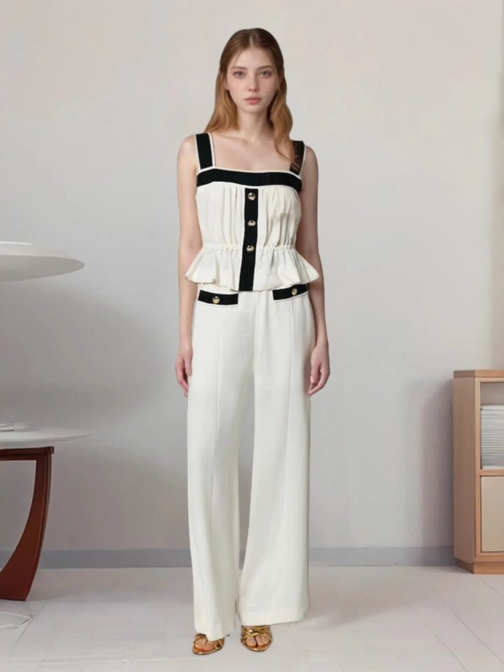 Ruffled Hem Tank and Pants Set Two Piece Dresses
