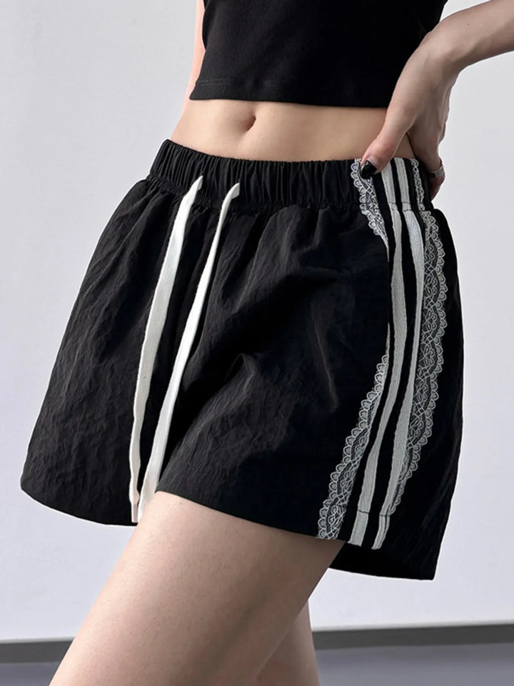 Side Stripe Drawstring Shorts