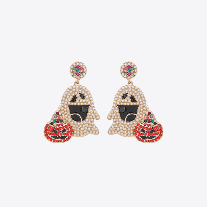 Ghost Rhinestone Alloy Earrings