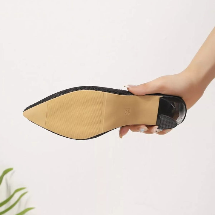 Point Toe Flare Heels Sandals