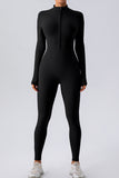 Half Zip Mock Neck Active Jumpsuit 