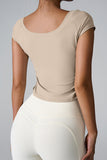 Round Neck Short Sleeve Active T-Shirt 