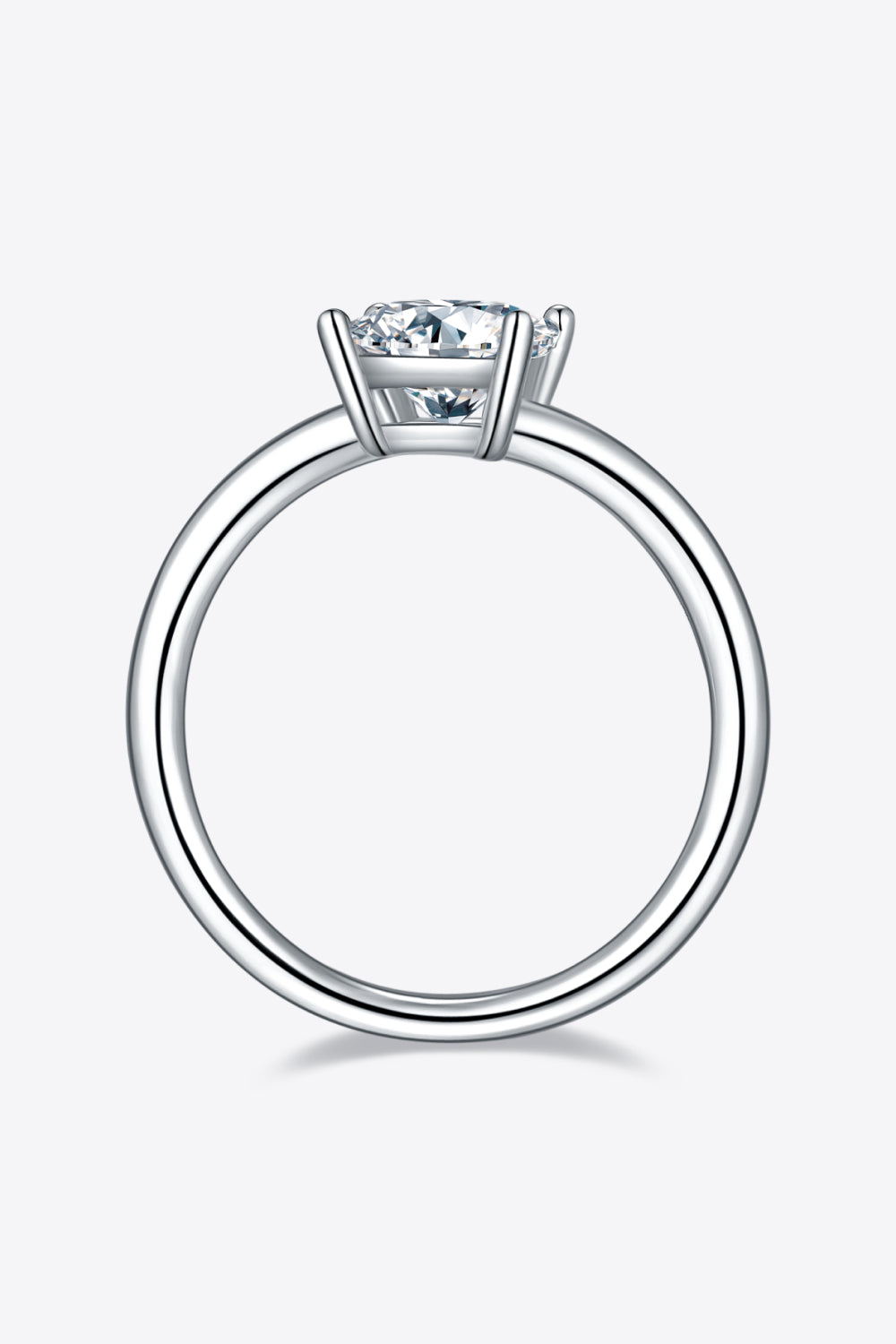 1 Carat Moissanite 925 Sterling Silver Solitaire Ring 