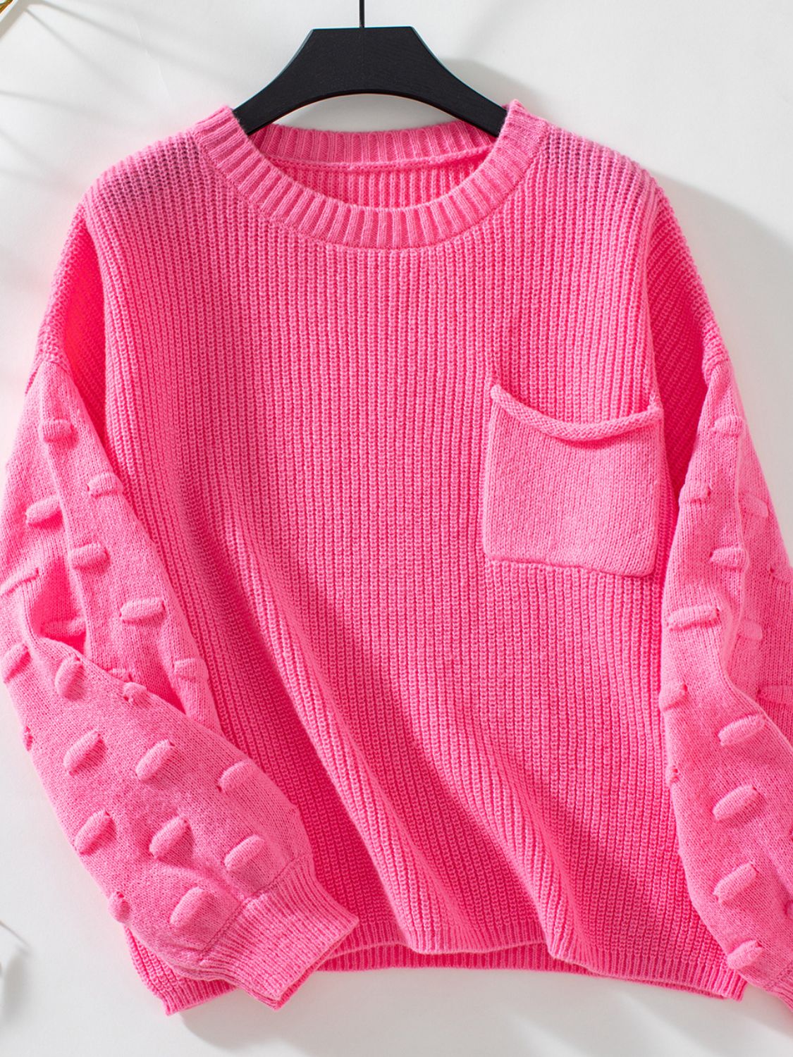 Round Neck Drop Shoulder Sweater 