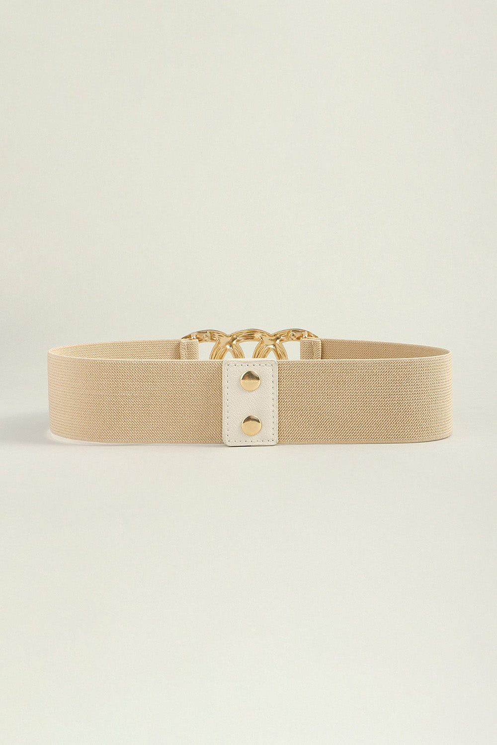 Zinc Alloy Buckle Elastic Wide Belt 