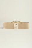 Zinc Alloy Buckle Elastic Wide Belt 