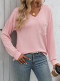 Mandy V-Neck Long Sleeve T-Shirt 