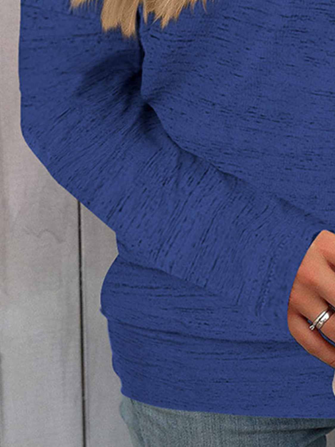 Full Size Heathered Long Sleeve Top 