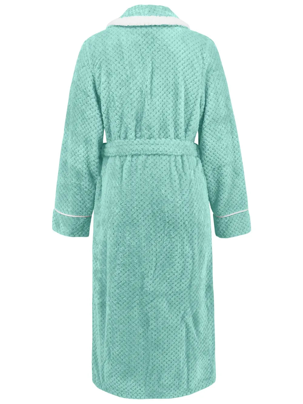 Contrast Trim Tie Waist Lounge Nightgown with Pockets Lingerie & Nightwear