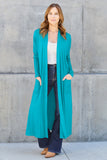 Basic Bae Full Size Open Front Long Sleeve Cover Up 