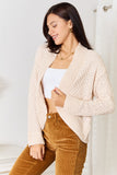 Double Take Open Front Long Sleeve Cardigan 