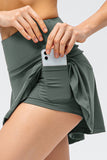 High Waist Wide Waistband Active Skirt 