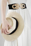 Twisted Alloy Buckle Wide Belt 