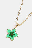 Flower Pendant Stainless Steel Necklace 