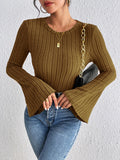 Honey Round Neck Flare Sleeve T-Shirt 