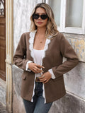 Lace Detail Button Up Blazer 