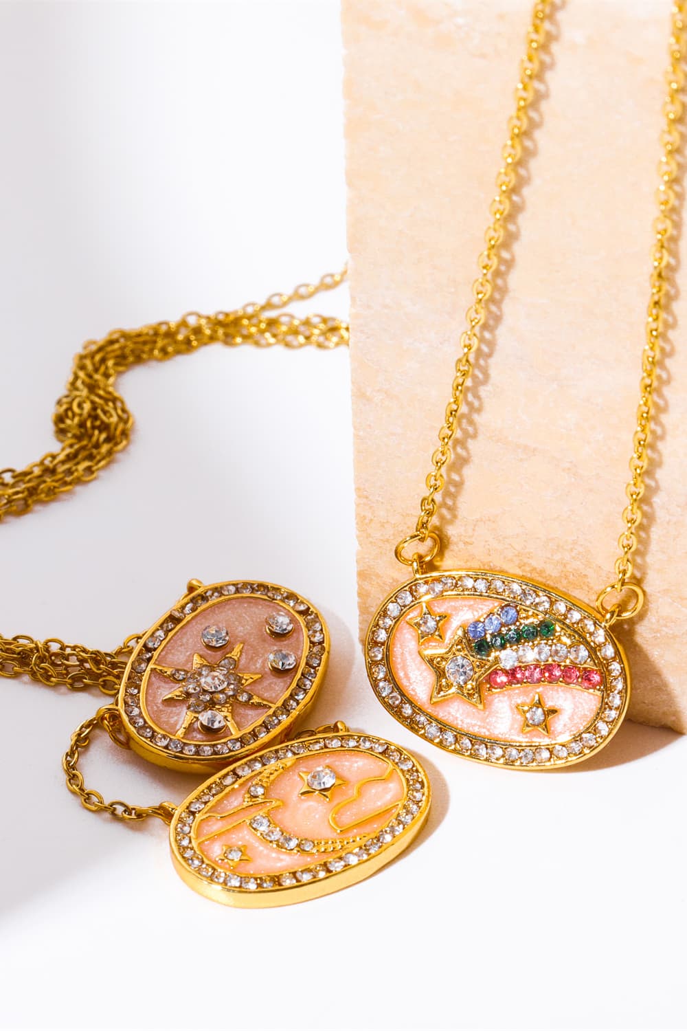 Stars in the Plate Pendant Copper Necklace 