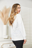 Simply Love Graphic Dropped Shoulder Round Neck Sweatshirt 