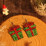 Sequin Gift Box PU Leather Earrings 