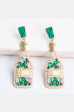 Wine Shape Zinc Alloy Acrylic Dangle Earrings 