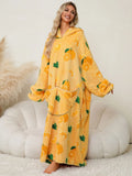 Fuzzy Pocketed Long Sleeve Hooded Lounge Dress Lingerie & Nightwear