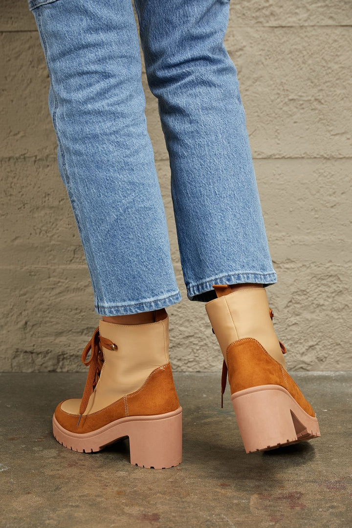 East Lion Corp Lace Up Lug Booties 