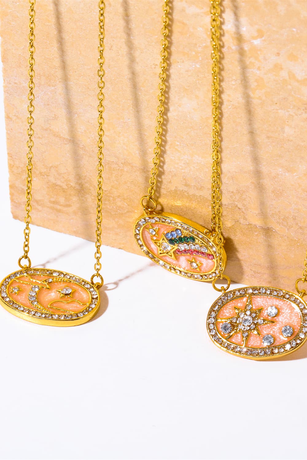 Stars in the Plate Pendant Copper Necklace 