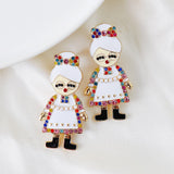 Rhinestone Alloy Earrings 