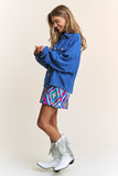 J.NNA Snap Down Long Sleeve Denim Shacket 