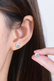 2 Carat Moissanite 925 Sterling Silver Stud Earrings 