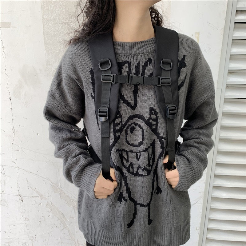 Oxford Cloth Adjustable Straps Backpack Bag 