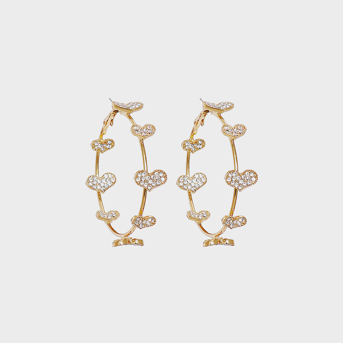 Circle Shape Rhinestone Alloy Earrings 