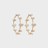 Circle Shape Rhinestone Alloy Earrings 