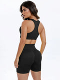 Scoop Neck Wide Strap Top and Shorts Active Set 