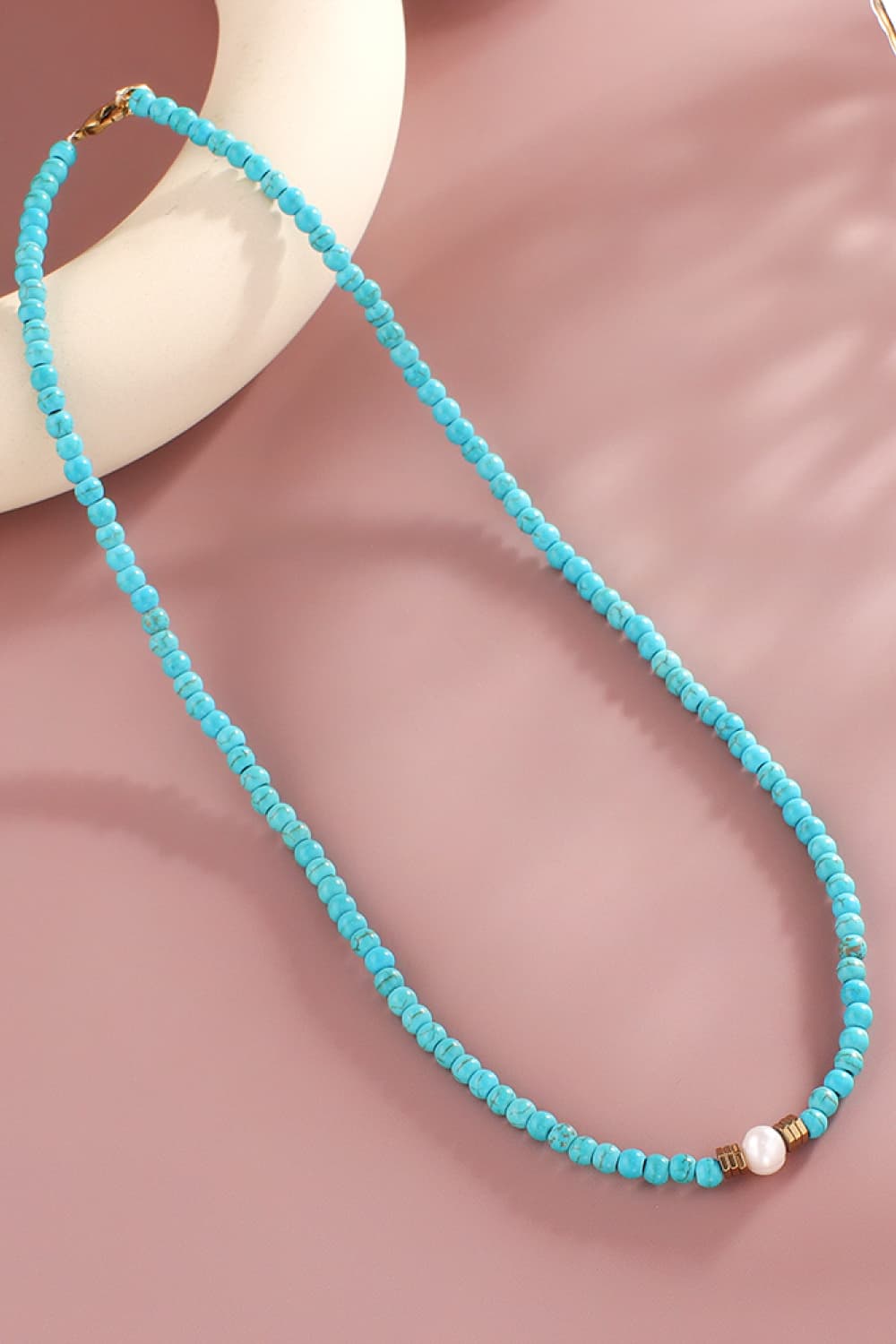 Turquoise & Pearl Necklace 