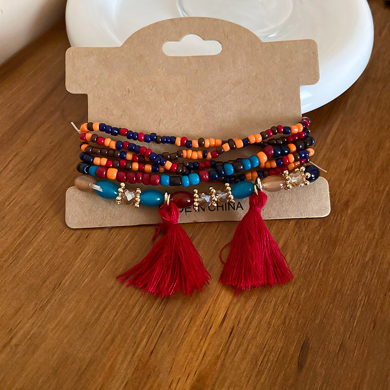 Tassel Rice Bead Bracelet 