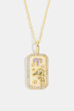 Rhinestone Constellation Pendant Copper Necklace 