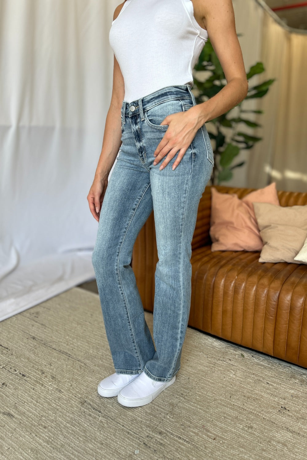 Judy Blue Full Size Medium Rise Bootcut Jeans 