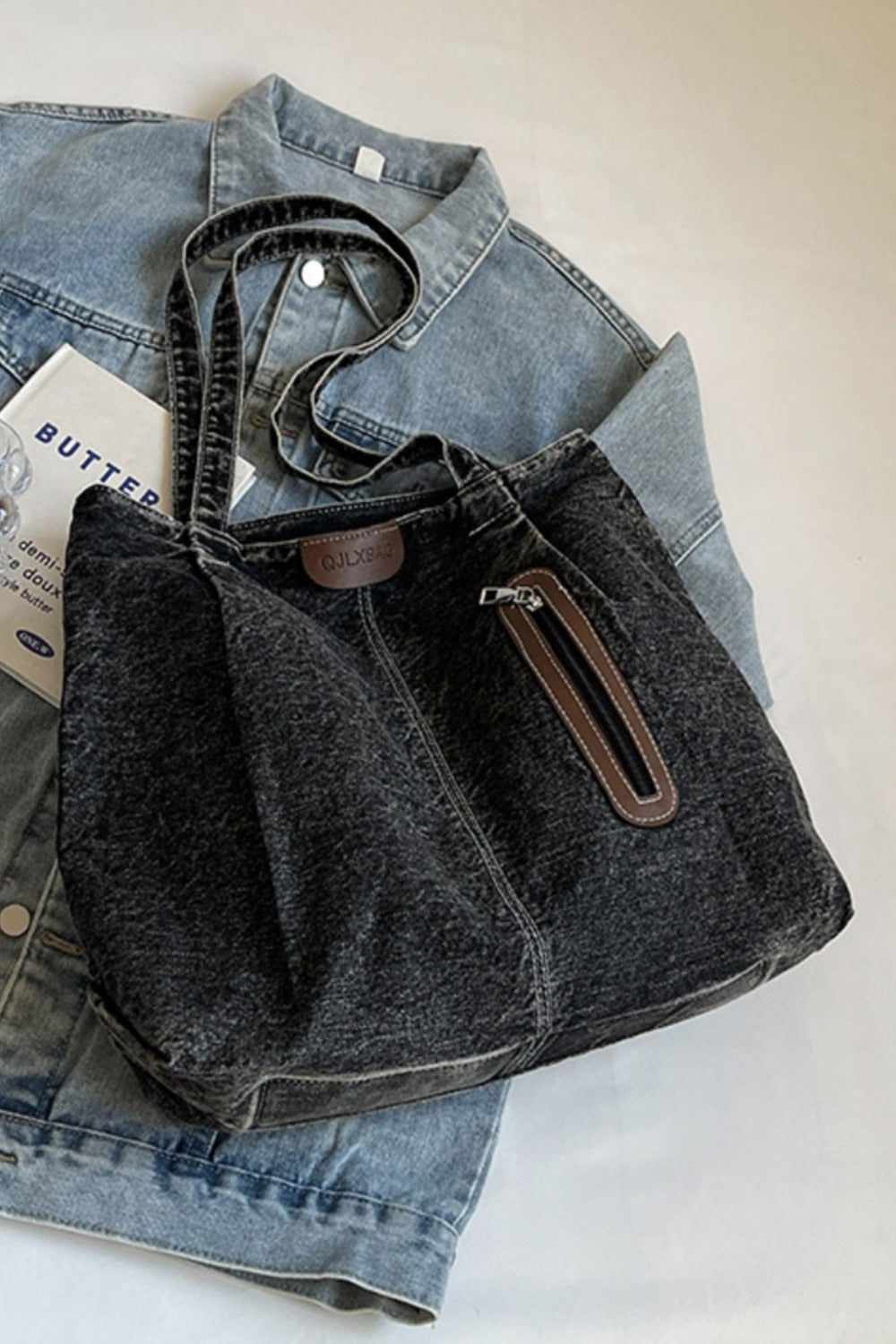 Medium Denim Tote Bag 