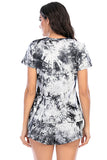 Tie-Dye Round Neck Short Sleeve Top and Shorts Lounge Set Lingerie & Nightwear