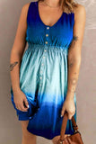 Double Take Scoop Neck Buttoned Sleeveless Magic Dress with Pockets 