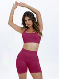 Scoop Neck Wide Strap Top and Shorts Active Set 