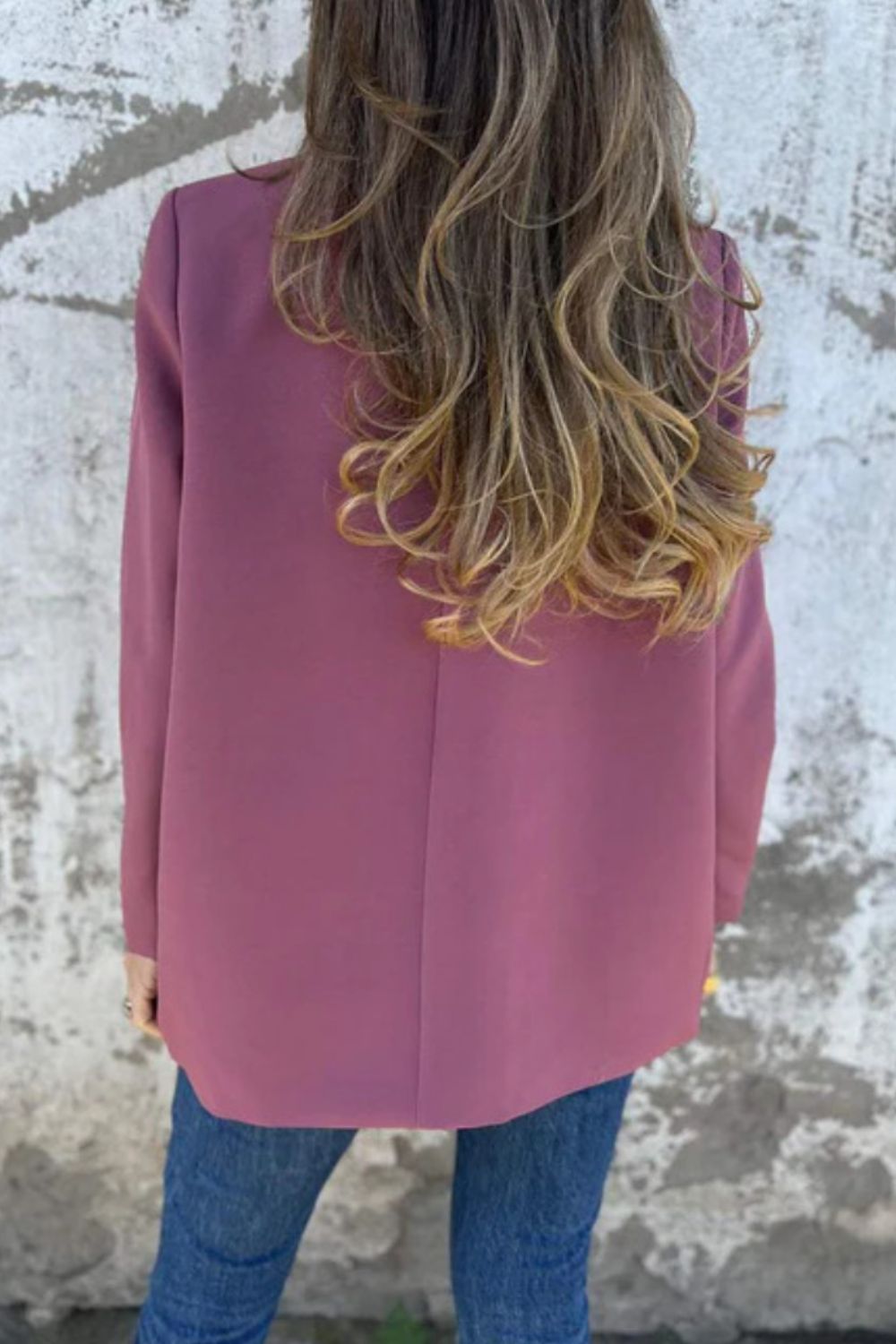 Full Size Collared Neck Long Sleeve Blazer 